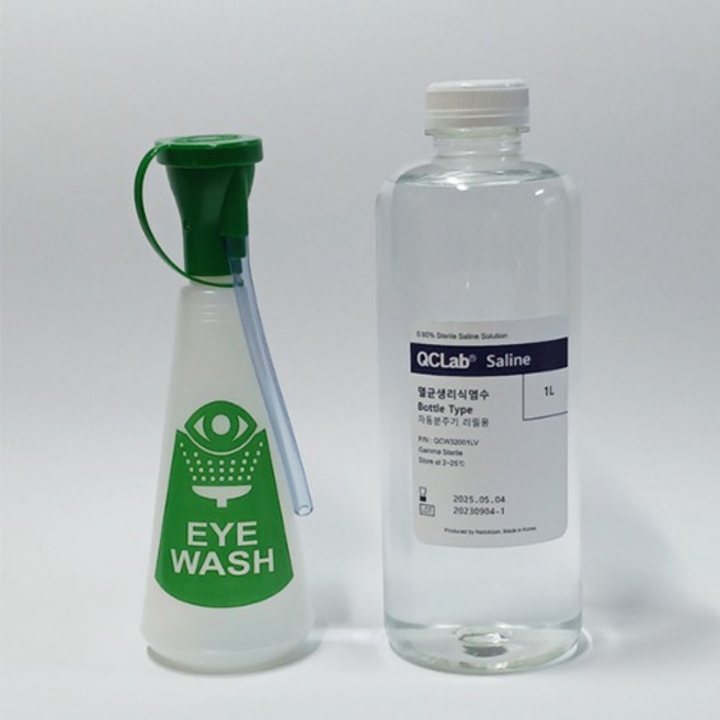 응급눈세척기(멸균생리식염수포함), 1개