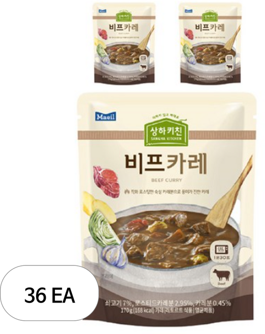 상하키친 비프카레, 170g, 36개입