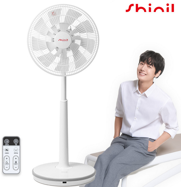 25년 최신형 신일 스탠드형 선풍기 18엽 써큘레이터 가정용 사무실용 키높이 화이트 & 그레이