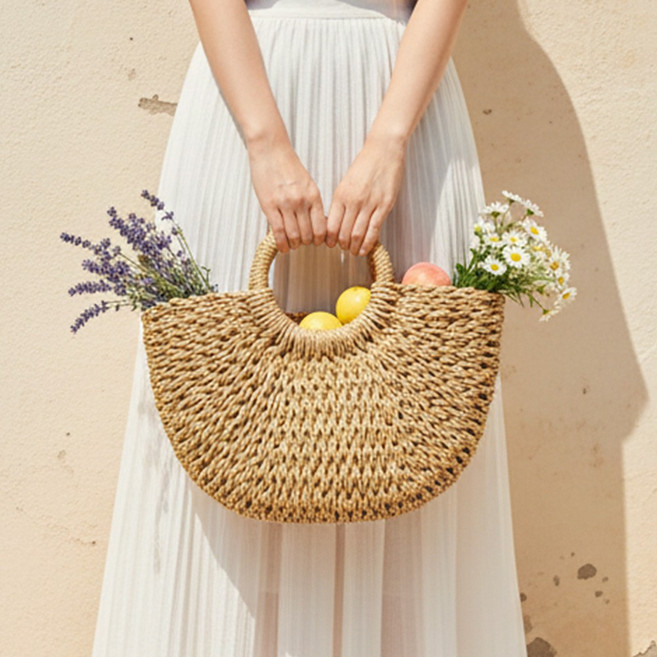 루타미 로에르 라탄 드로우 토트백