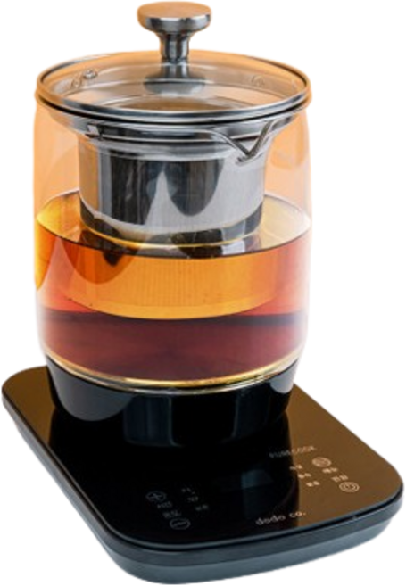 국내제조 퓨어쿡 2.5L 티포트 유리 약탕기 전기 중탕기 차탕기 홍삼제조기