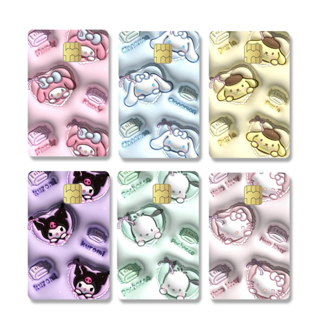 3D 산리오 체크카드 스티커 카드꾸미기 스티커 신용카드 교통카드 포장용품 생일선물 크리스마스 카드리폼 카드스킨 키티, 1개, 5. 포차코 기본형