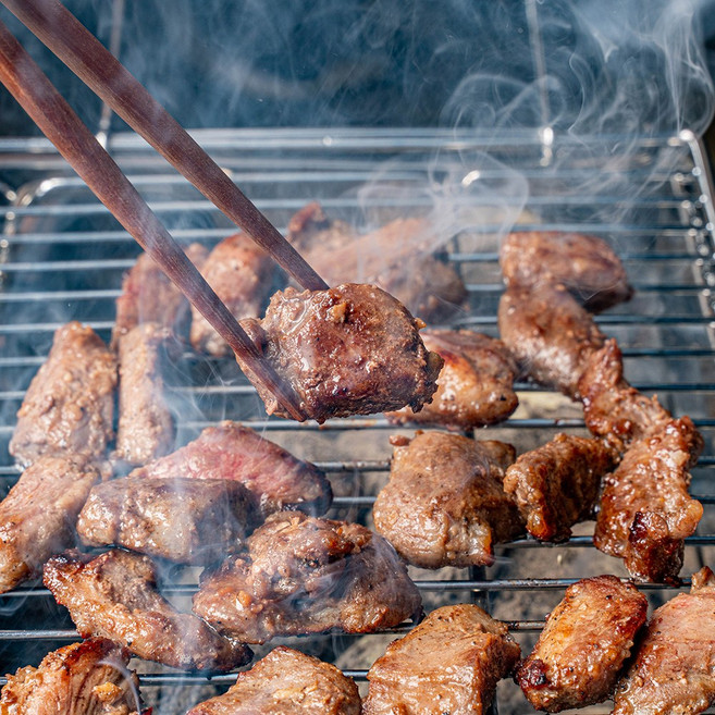 [고기상사] 한입크기 양념 갈매기살 400g 집에서도 간편한 한끼 캠핑용, 1개