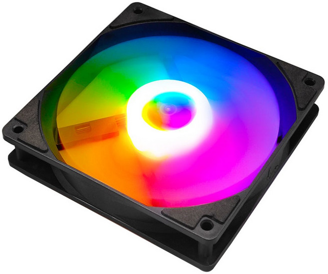 MANMU 케이스 냉각 팬 12cm 데스크탑 컴퓨터 LED 조명 음소거 RGB 대형, WHITE, 02 SFS-02-black, 1개