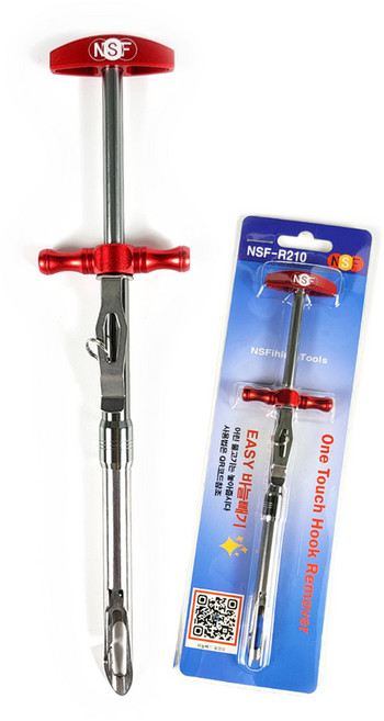 NSF-R210 신개념 원터치 바늘빼기 훅 리무버, 레드, 1개
