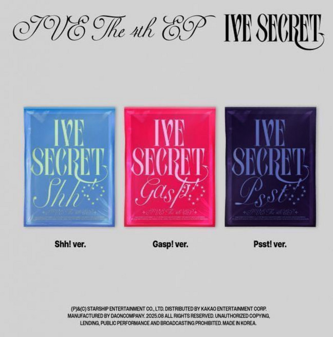 IVE SECRET 迷你4專輯 Shh! ver. / Gasp! ver. / Psst! ver., 1個, 藍色發出不退不換不包瑕疵介意勿拍