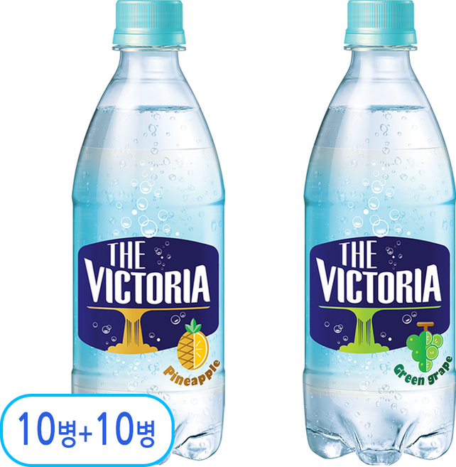 웅진 빅토리아 탄산수 파인애플 + 청포도, 1박스, 500ml