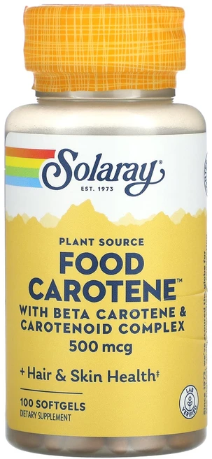 Solaray 식물성 원료 식품 카로틴 500mcg 소프트젤 100정, Solaray식물성원료식품카로틴500mcg소프트젤100, 1개 - 쿠팡