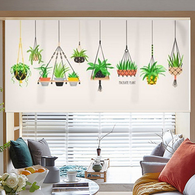 다용도 가리개커튼 바란스 주방 책장 찍찍이가리막, 그린홈120x50, 1개