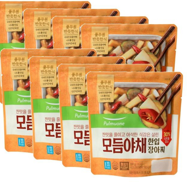 풀무원 반듯한식 모듬야채 한입장아찌, 300g, 8개