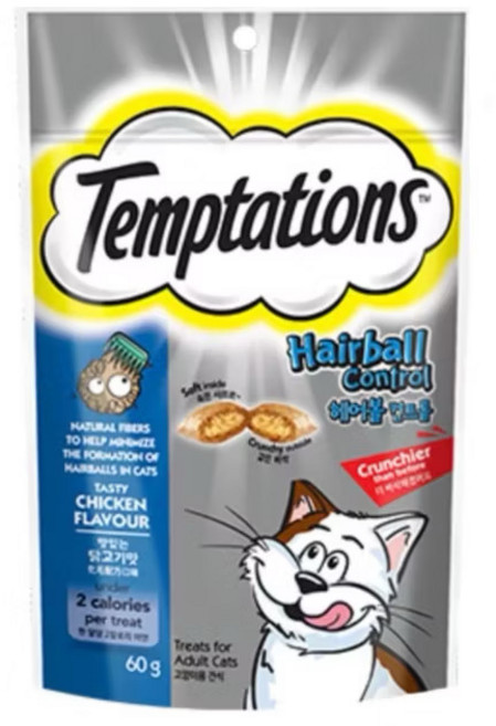 Temptations 貓咪零食, 60g, 1個, 化毛