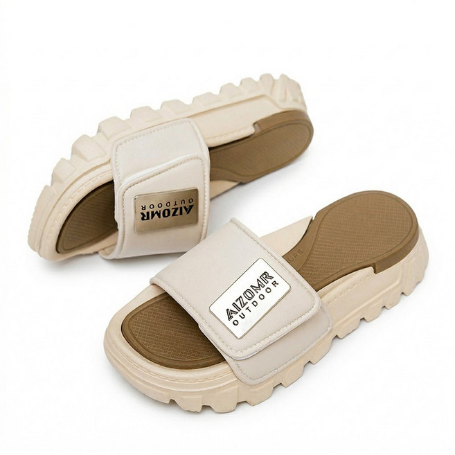 Charm Kaiser 발편한 듀얼 쿠션 고급 여성 벨크로 슬리퍼 A589