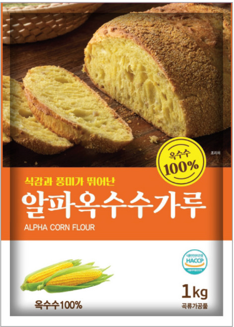 새롬푸드 맛있는 알파옥수수가루, 5kg, 3개