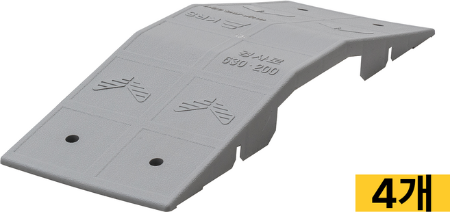 문턱 조립식 경사로 휠체어 장애인 방화문턱 샷시 보호대 턱높이 4cm 이하, 그레이, 4개