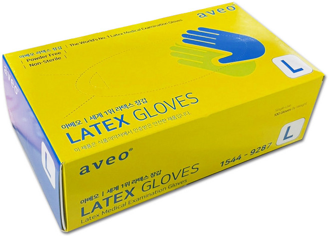 [의료용] 슈퍼맥스 아베오 라텍스장갑 화이트 100매 (FDA CE인증), 아이보리, 대(L), 1개
