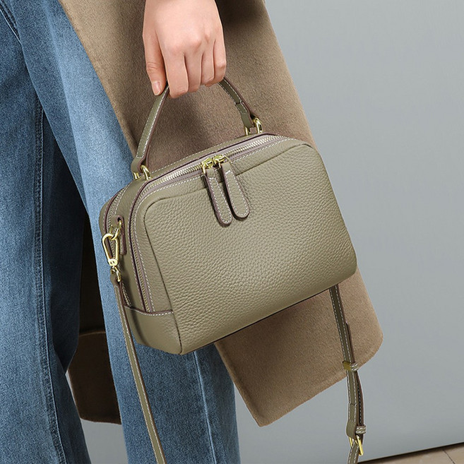 나이스나 천연소가죽 직장인 스퀘어백 보스턴백 여성토트백 ETC-92