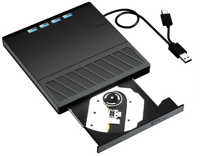 휴대용 외장 DVD RW CD 라이터 광학 드라이브 고속 버너 리더 플레이어 노트북 PC용 USB 3.0 C 타입 녹음기