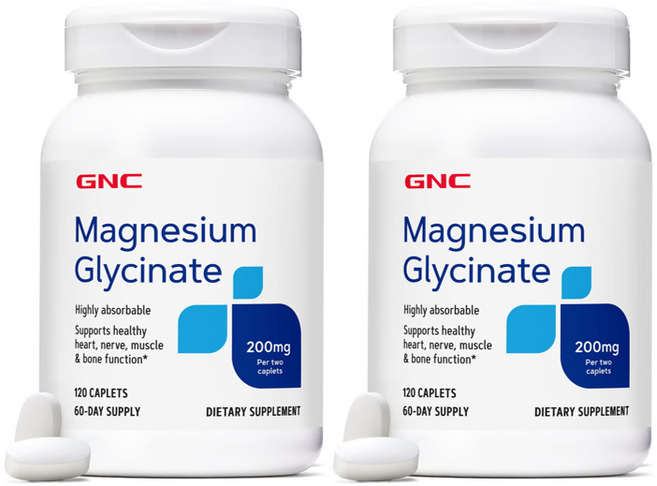 지엔씨 GNC 마그네슘 글리시네이트 200mg 120캡슐, 2개, 60회분