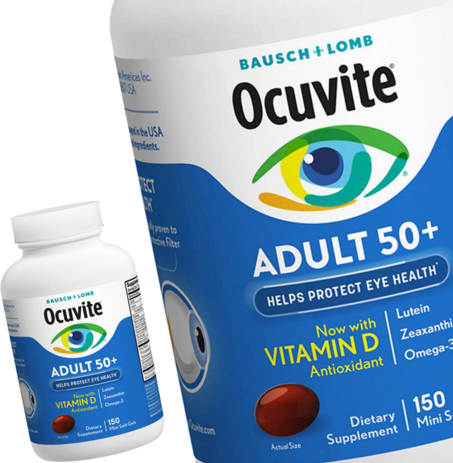 바슈롬 오큐바이트 어덜트 50+ 성인 50플러스 소프트젤 (Ocuvite Adult 50+ Soft Gels), 2개, 150정