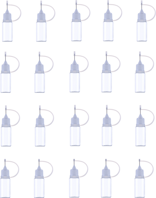 27리빙 휴대용 화장품 뾰족캡 소분공병, 10ml 바늘공병 화이트, 20개