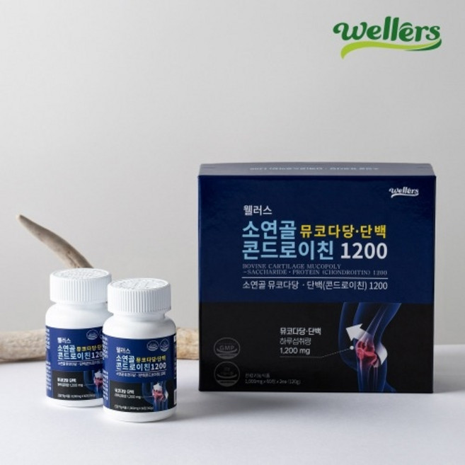 웰러스 소연골 뮤코다당단백 콘드로이친 1200 성인남녀공용 태블릿 60정 2개, 2세트, 120정