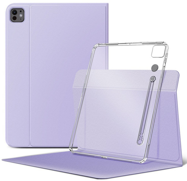 더조은셀러 이지홀 스핀 회전 가로 세로 스탠딩 케이스아이패드 호환, 라벤더