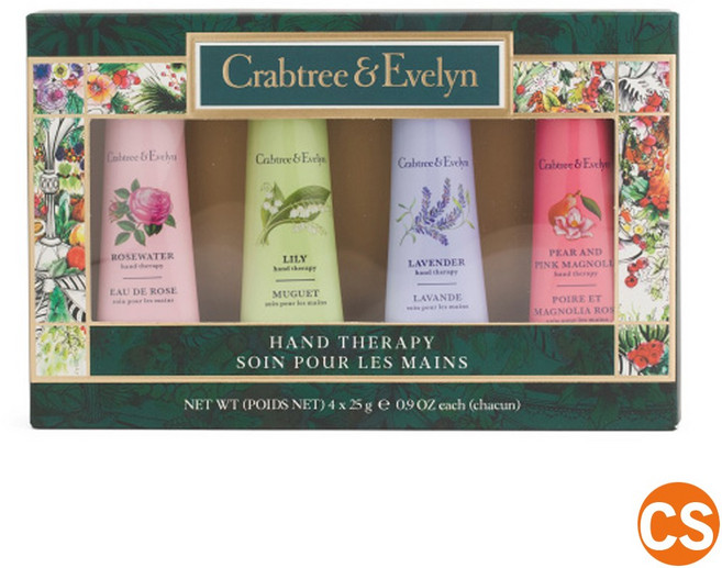 [미국직배송] Crabtree & Evelyn 크랩트리앤에블린 핸드크림 4종 선물세트 로즈워터 릴리 라벤더 핑크메그놀리아, 4개, 25g