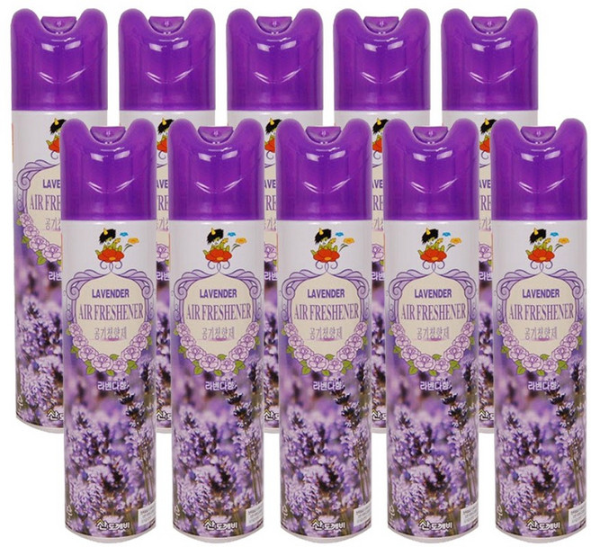 산도깨비 공기청향제 라벤향 방향제, 300ml, 10개