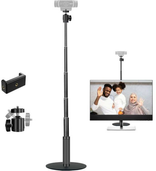 JCWINY 웹캠 스탠드 28인치 데스크용 조절 가능한 마운트 카메라 로지텍 C922 C930e C920S C920 C615 C960 C920x BRIO 4K NexiGo N6, 28 Inch