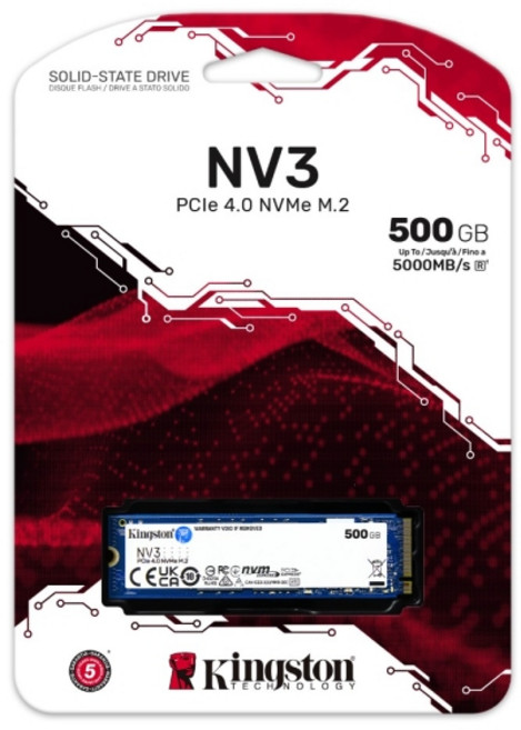 Kingston NV3 PCIe 4.0 NVMe M.2 SSD 500GB
