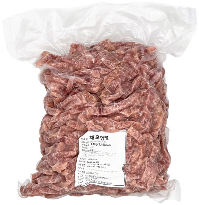 채모양 촙트햄 4.5kg 업소용 부대찌개 재료 전골 볶음 업소용, 1개