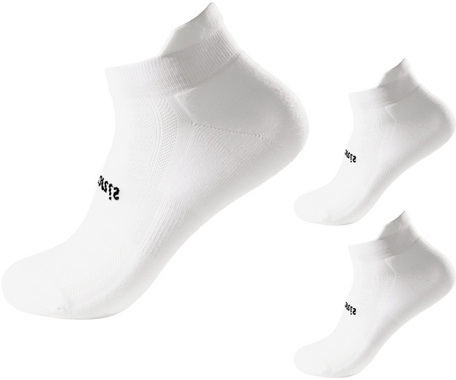 브로니스 심리스 런닝 삭스, 심플화이트R1, 3개