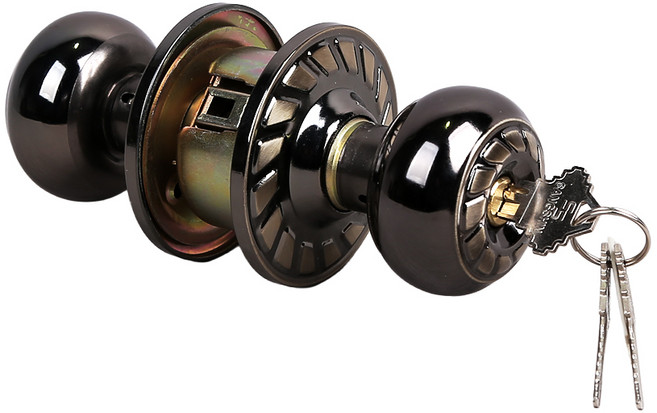 (NW) Wing 8300G 실버 골드 방문 원형손잡이 실린더 열쇠형, AB, 1개