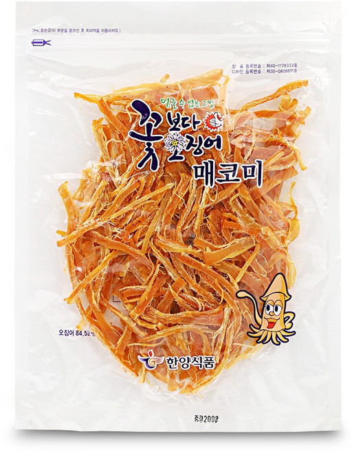 한양 꽃보다 오징어 매코미, 200g, 1개