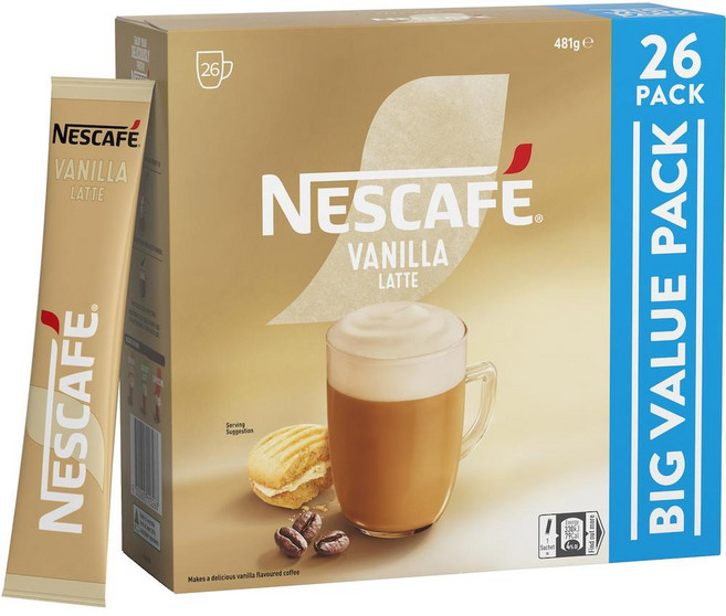 호주 네스카페 Nescafe Coffee Vanilla 바닐라라떼 커피믹스 스틱 26개입, 3개