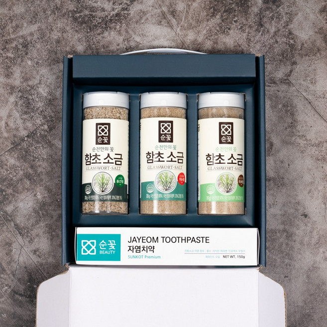 순꽃 미가선물세트 1호, 106호(함초소금3p자염치약1p), 3세트