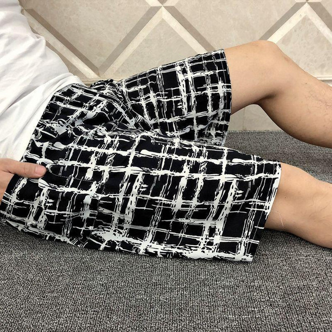 SPODIL 男士綿綢夏季超薄短褲