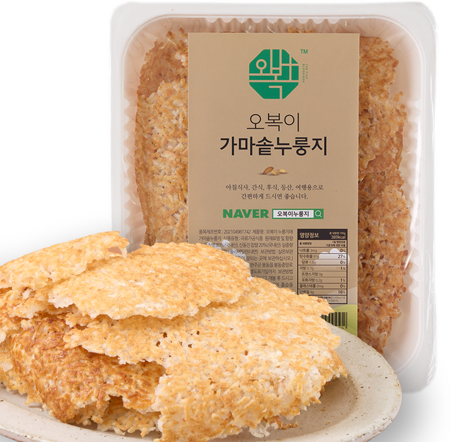 오복이 수제 찹쌀 가마솥 누룽지, 600g, 1개