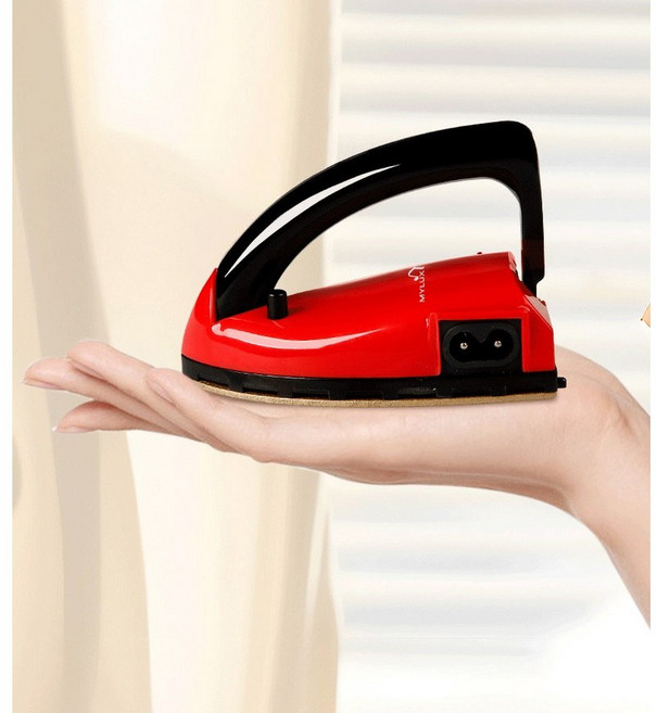 LEQILE-161전기다리미 미니다리미 휴대용다리미 기숙사다리미 여행용다리미 소형다리미 스팀다리미 핸디형다리미 다림질기 학생용다리미, red