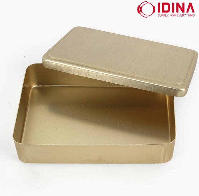 이디나 추억의 양은 옛날도시락 국산 캠핑 황 노랑 레트로 양철, 1개, 사각 1호