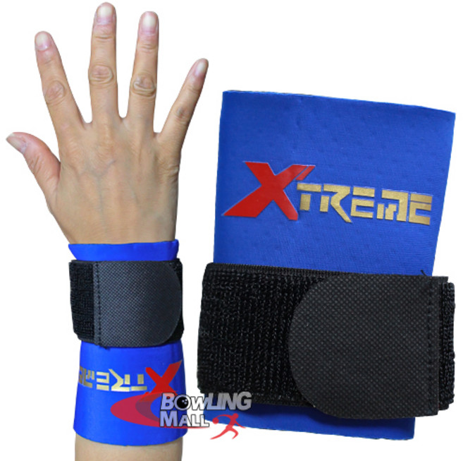 익스트림 칼라 압축 손목아대 볼링용품 손목밴드 볼링아대 스포츠아대, 블루, 1개