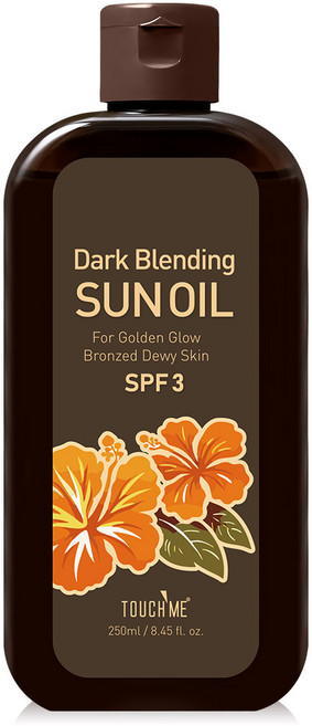 터치미 다크 블렌딩 선 태닝오일, 1개, 250ml