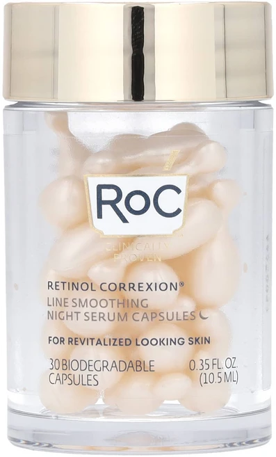 특별한효과 RoC Retinol Correxion 라인 스무딩 나이트 세럼 캡슐 생분해성 캡슐 30정 곧일시품절됩니다 - 쿠팡