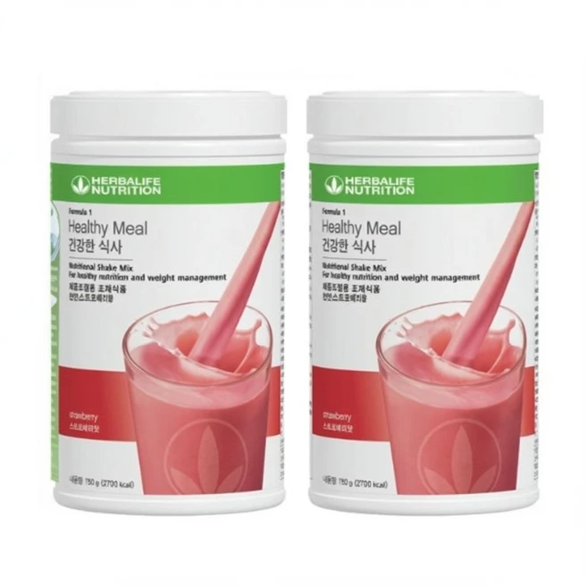 허벌라이프 단백질쉐이크 딸기맛 Formula1 건강한 아침식사 다이어트쉐이크 체중조절쉐이크 국내정품 2개 - 쿠팡