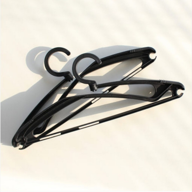 공간앤 다기능 옷걸이 블랙 어깨뿔방지 길이조절, 1세트, 8가지기능