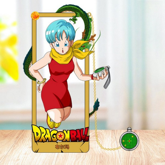 DRAGON BALL Goku 애니메이션 팬을 금속 책갈피 학생용 만화 문구 및 선물, [01] 9cm 3cm, [15] Bulma