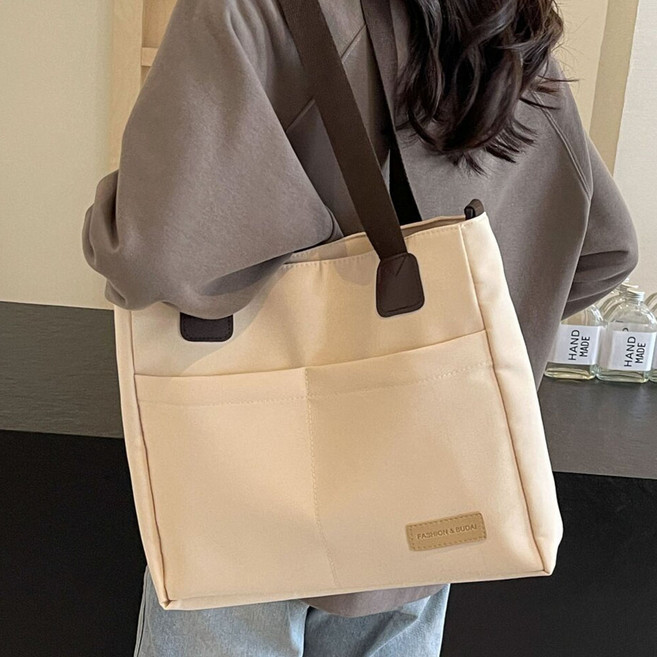 에이코어 캔버스 에코백 베이직 데일리 무지 캔버스백