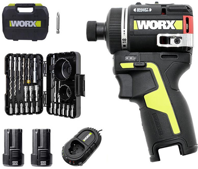 웍스 WU139 2.0듀얼패키지 스마트클러치 무선 전동 공구 WORX 12V 충전 드릴 드라이버 너구리해외쇼핑