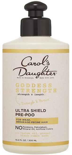 캐롤스 도터스 여신 힘 울트라 실드 프리 푸 헤어 트리트먼트 파도 컬 곱슬머리용 캐스터 오일 함유 보호용 디탱글러 10.2 플로리온스, Carols Daughter goddess 스트랭스 울, 300ml