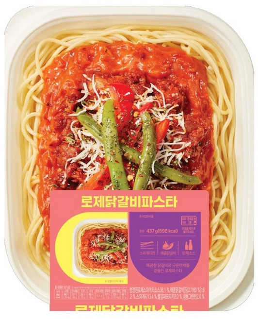 로제닭갈비 파스타, 437g, 4개